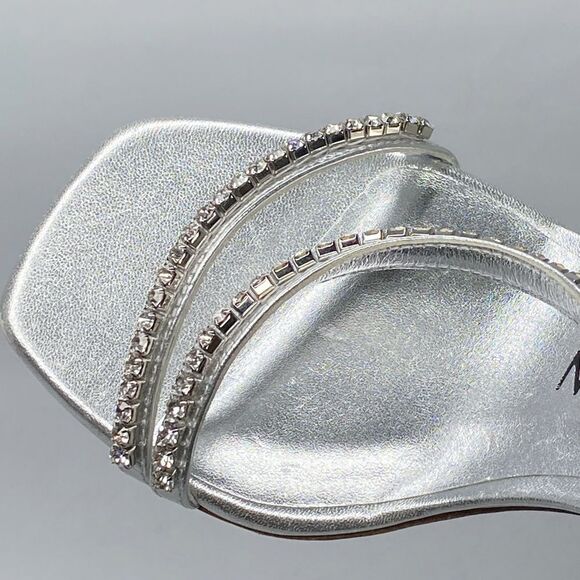 Stuart Weitzman Embellished Metallic Leather Sandals size 6 - Picture 7 of 11